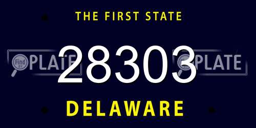 28303 Delaware License Plate