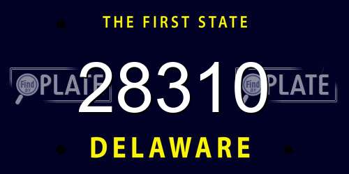 28310 Delaware License Plate