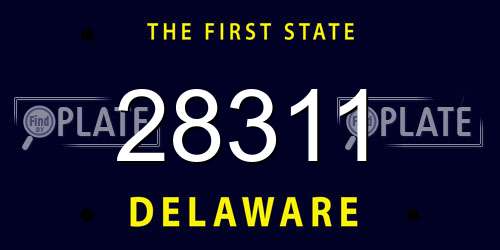 28311 Delaware License Plate