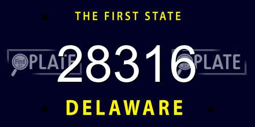 28316 Delaware License Plate