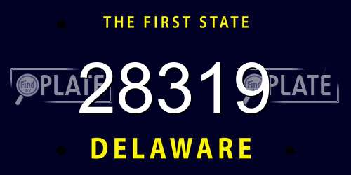 28319 Delaware License Plate