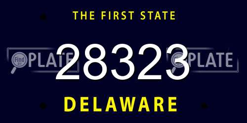 28323 Delaware License Plate