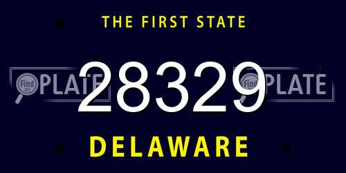 28329 Delaware License Plate