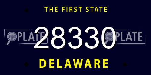 28330 Delaware License Plate