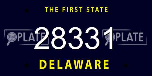 28331 Delaware License Plate