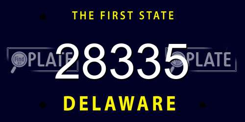 28335 Delaware License Plate