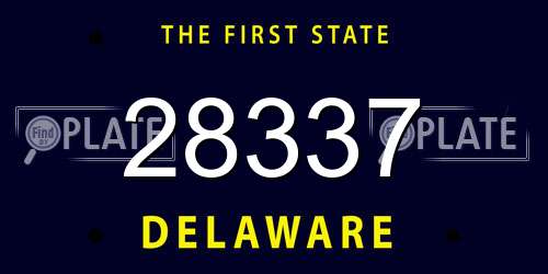 28337 Delaware License Plate