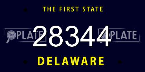 28344 Delaware License Plate
