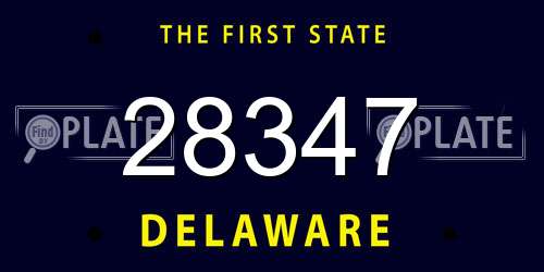 28347 Delaware License Plate