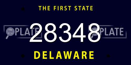 28348 Delaware License Plate