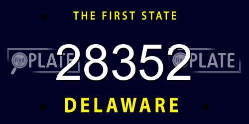 28352 Delaware License Plate