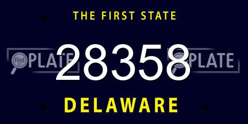 28358 Delaware License Plate