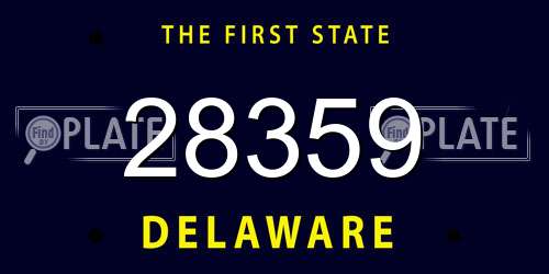 28359 Delaware License Plate