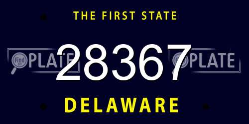 28367 Delaware License Plate