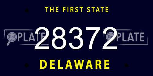 28372 Delaware License Plate
