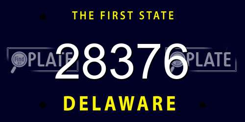 28376 Delaware License Plate
