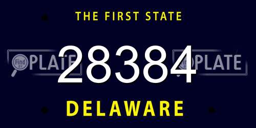 28384 Delaware License Plate