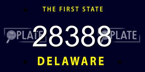 28388 Delaware License Plate