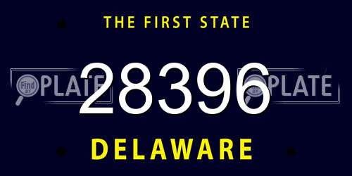 28396 Delaware License Plate