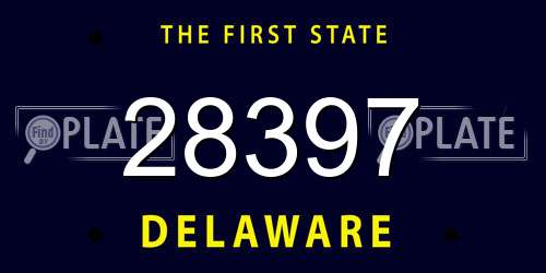 28397 Delaware License Plate