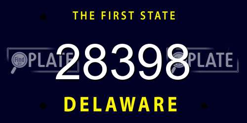 28398 Delaware License Plate