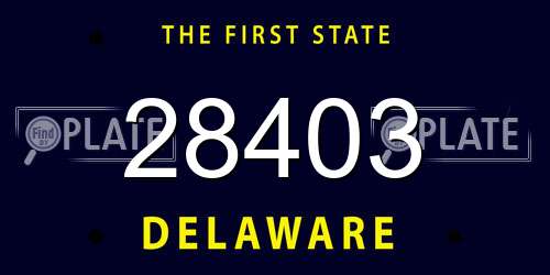 28403 Delaware License Plate