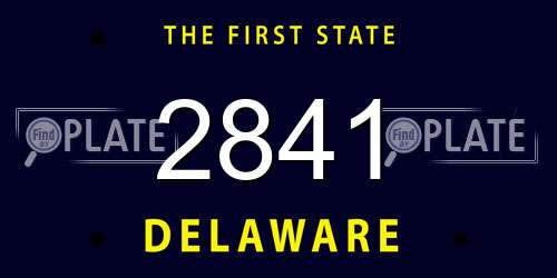 2841 Delaware License Plate