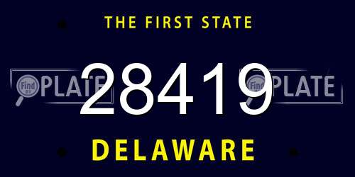 28419 Delaware License Plate
