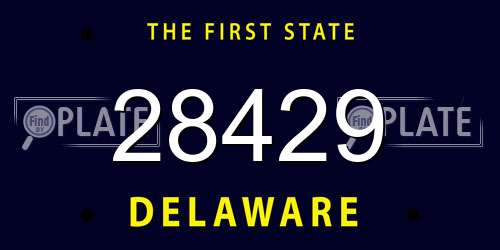 28429 Delaware License Plate
