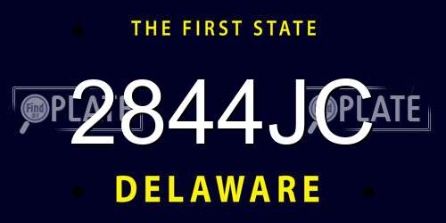 2844JC Delaware License Plate