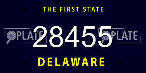 28455 Delaware License Plate