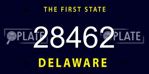 28462 Delaware License Plate