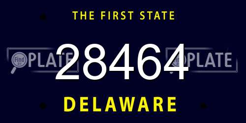 28464 Delaware License Plate