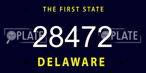 28472 Delaware License Plate