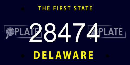 28474 Delaware License Plate