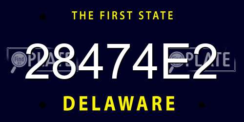 28474E2 Delaware License Plate