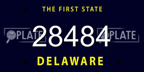28484 Delaware License Plate
