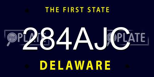 284AJC Delaware License Plate