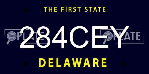 284CEY Delaware License Plate