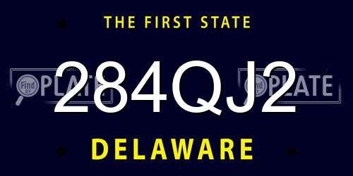 284QJ2 Delaware License Plate