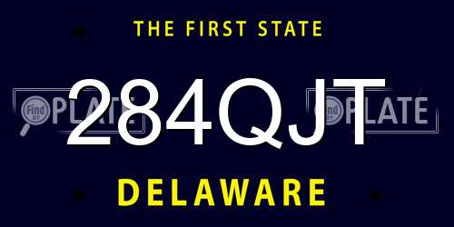 284QJT Delaware License Plate