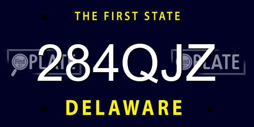 284QJZ Delaware License Plate