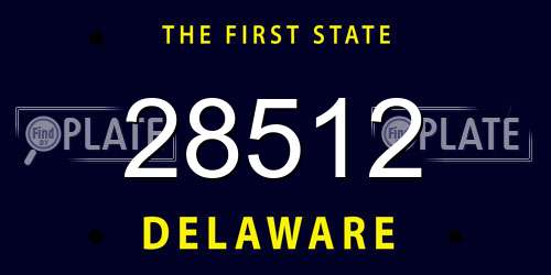 28512 Delaware License Plate