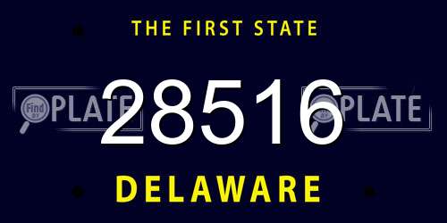 28516 Delaware License Plate
