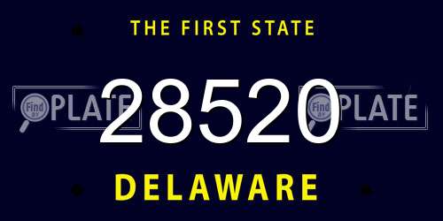 28520 Delaware License Plate
