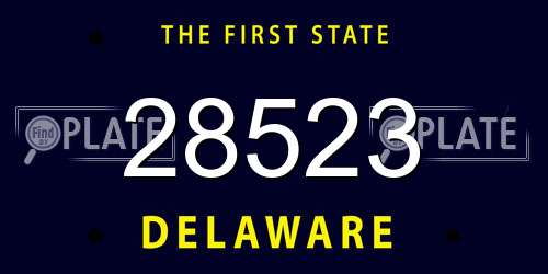 28523 Delaware License Plate