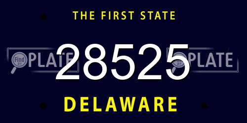 28525 Delaware License Plate