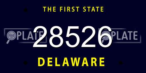 28526 Delaware License Plate