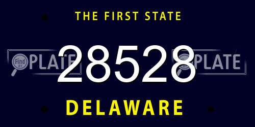 28528 Delaware License Plate