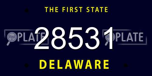 28531 Delaware License Plate